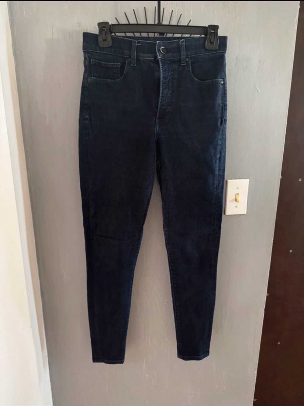 Express Women's Dark Navy High-Rise Skinny Jeans